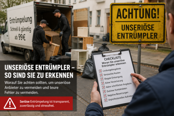 unseriöse Entrümpler Blogbeitrag zum Thema unseriöse Entrümpler